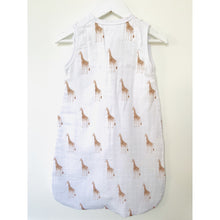 Load image into Gallery viewer, Giraffe Muslin Sleeping Bag | Front Opening | 1.5 TOG