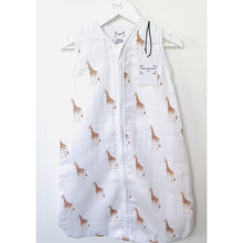 Load image into Gallery viewer, Giraffe Muslin Sleeping Bag | Front Opening | 1.5 TOG