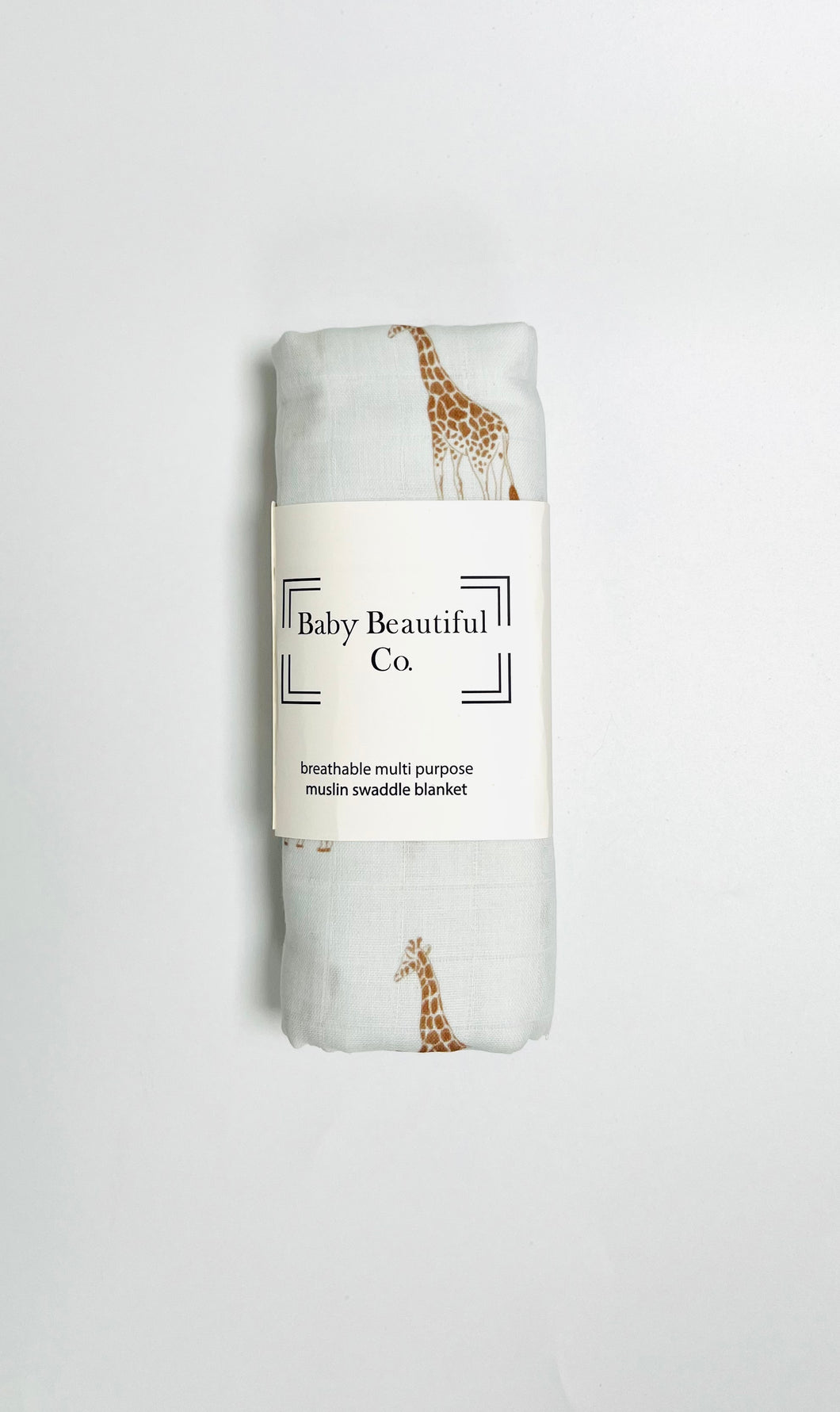 Large Baby Muslin Swaddle | Exclusive Giraffe Design